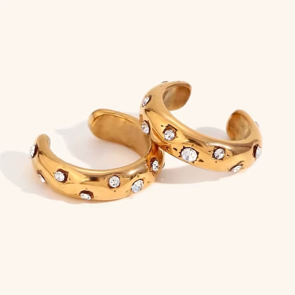 Golden Starlit C Mini Cuffs